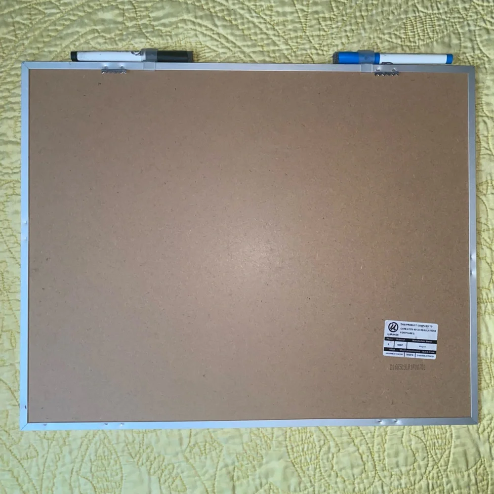 White Magnetic Dry Erase Calendar Board